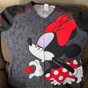 Mickey-Minnie scrub top
